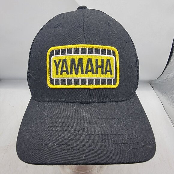 Yamaha Adults Black Trucker Hat Motorcycles Motocross Casual Outdoors Adjustable - Picture 1 of 9